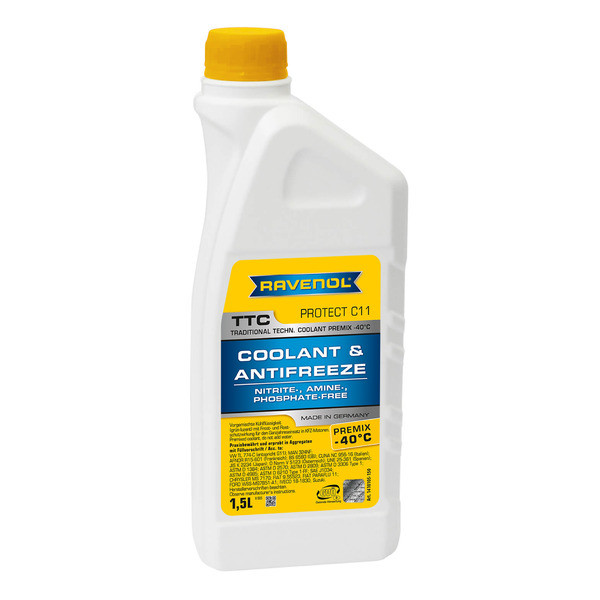 Антифриз RAVENOL TTC TradiTechn Cool 1,5л желтый -