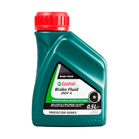 Жидкость тормозная Castrol/TOTAL/SHELL/MOTUL/MOBIL 500г DOT4