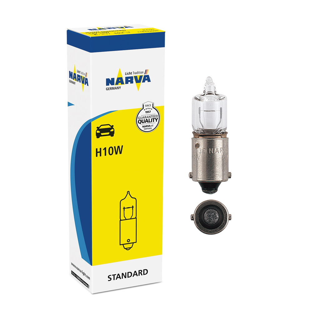 Лампа H10W NARVA/PHILIPS 12V BA9s MINIWATT 4CP