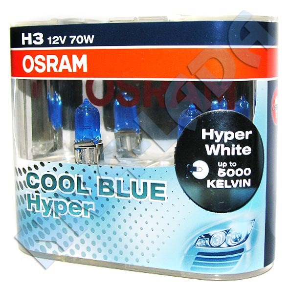 Лампа OSRAM H3 70W PX26d CoolBlue 5000K ксенон эффект 