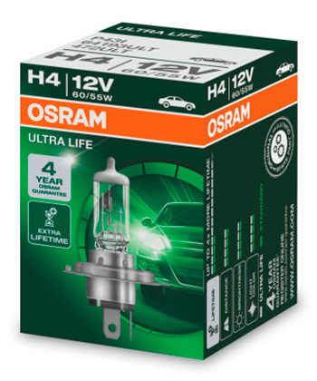 Лампа OSRAM H4 55W/12V стандарт 3*life time 