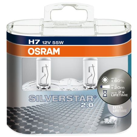 Лампа OSRAM H7 55W+50% PX26d Silverstar 