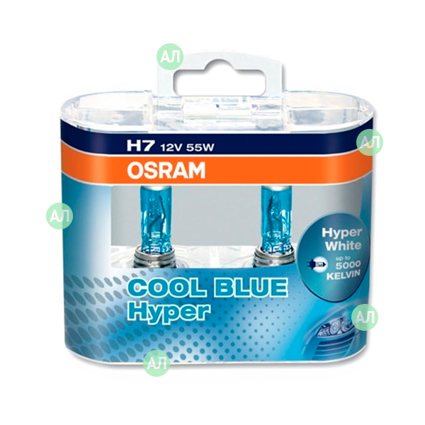 Лампа OSRAM H7 60W PX26d CoolBlue 5000K ксенон эффект 