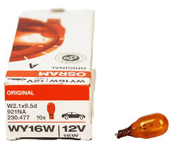 Лампа WY16W 12V 16W W2.1x9.5d бесцокольная средняя 
