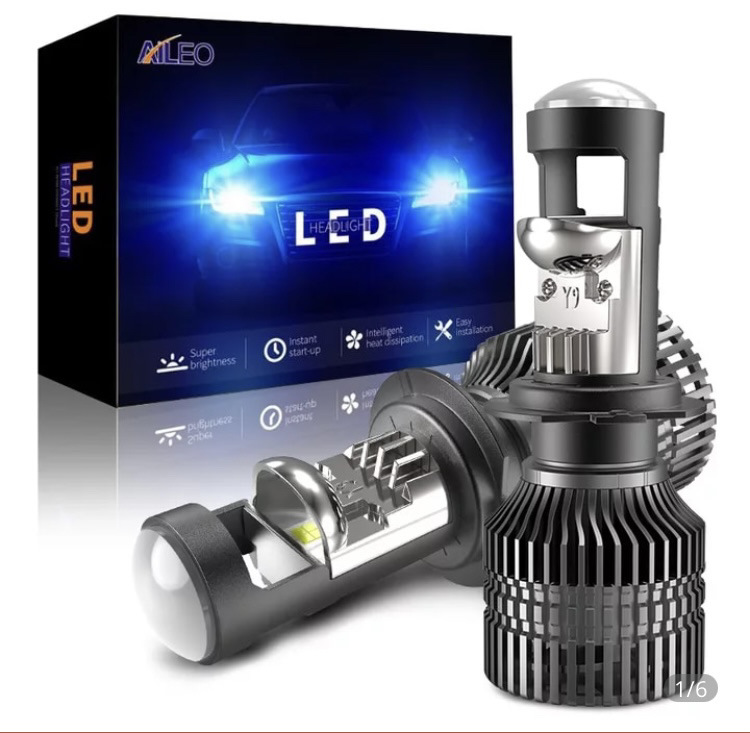 Лампы H7 MINI LED LENS 6500K с линзой 2шт HP-QCD-048