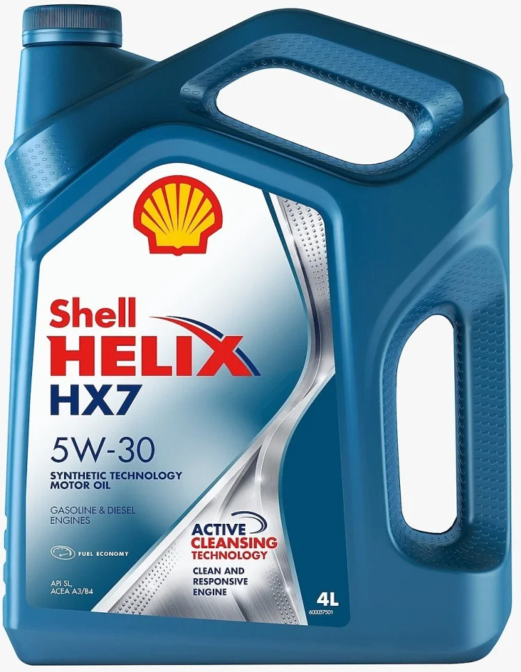 Масло Shell Helix HX7 5w-30 полусинтетическое 4 литра