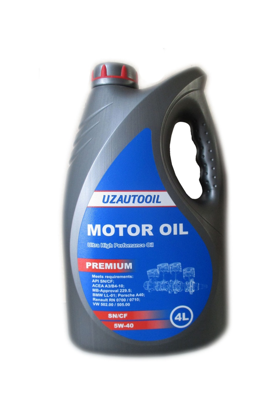 Масло UZAUTOOIL Premium 5W40 синтетическое 4л.