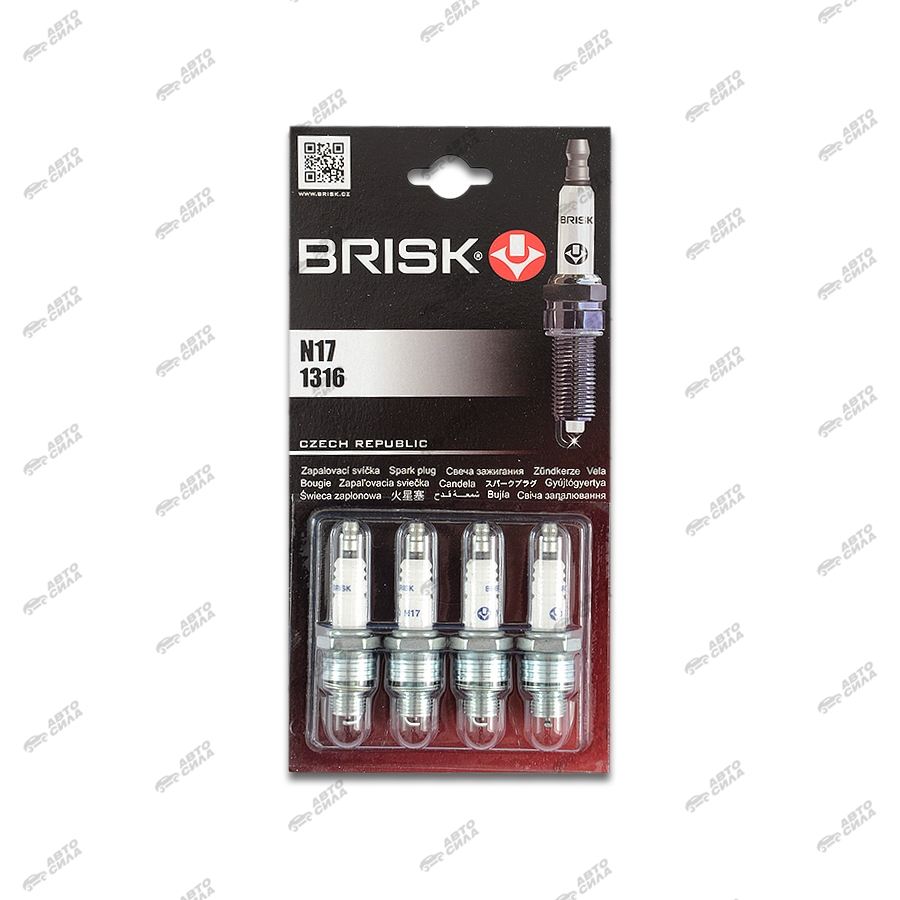 Свечи BRISK №17 медный электрод 402 двигатель ГАЗ 2410