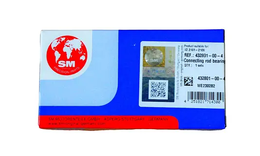 Вкладыши коренные 2101-2107 Нива Шевроле SM стандарт