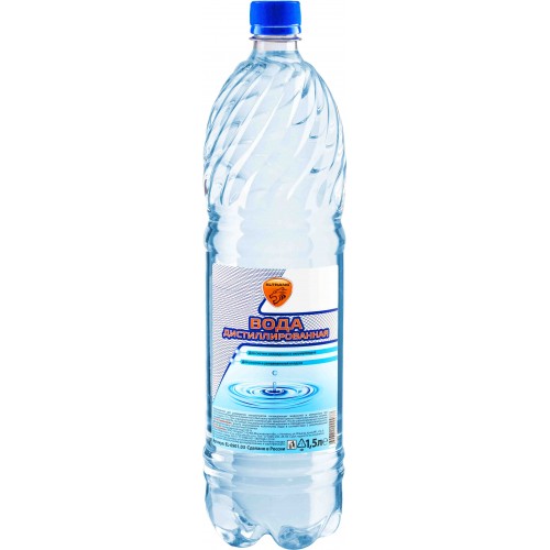 Вода дистилированная 1,5 л.